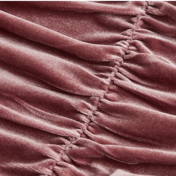 Coquette Rose Velvet Sweetheart Bust Goth Victorian Ruched Bodycon Vamp Dress - Picture 4 of 6